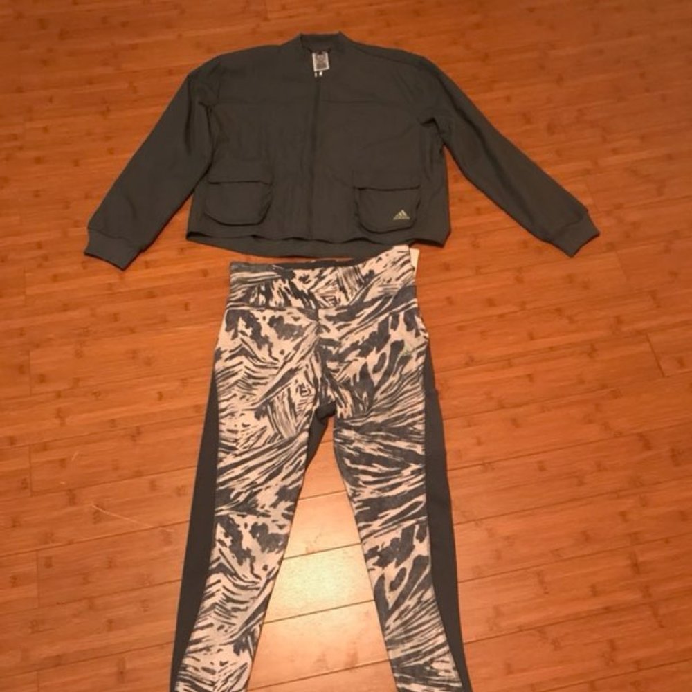 Adidas wind breaker and leggings New with tag (L)
